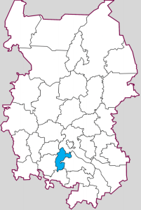 Азовский район на карте Омской области